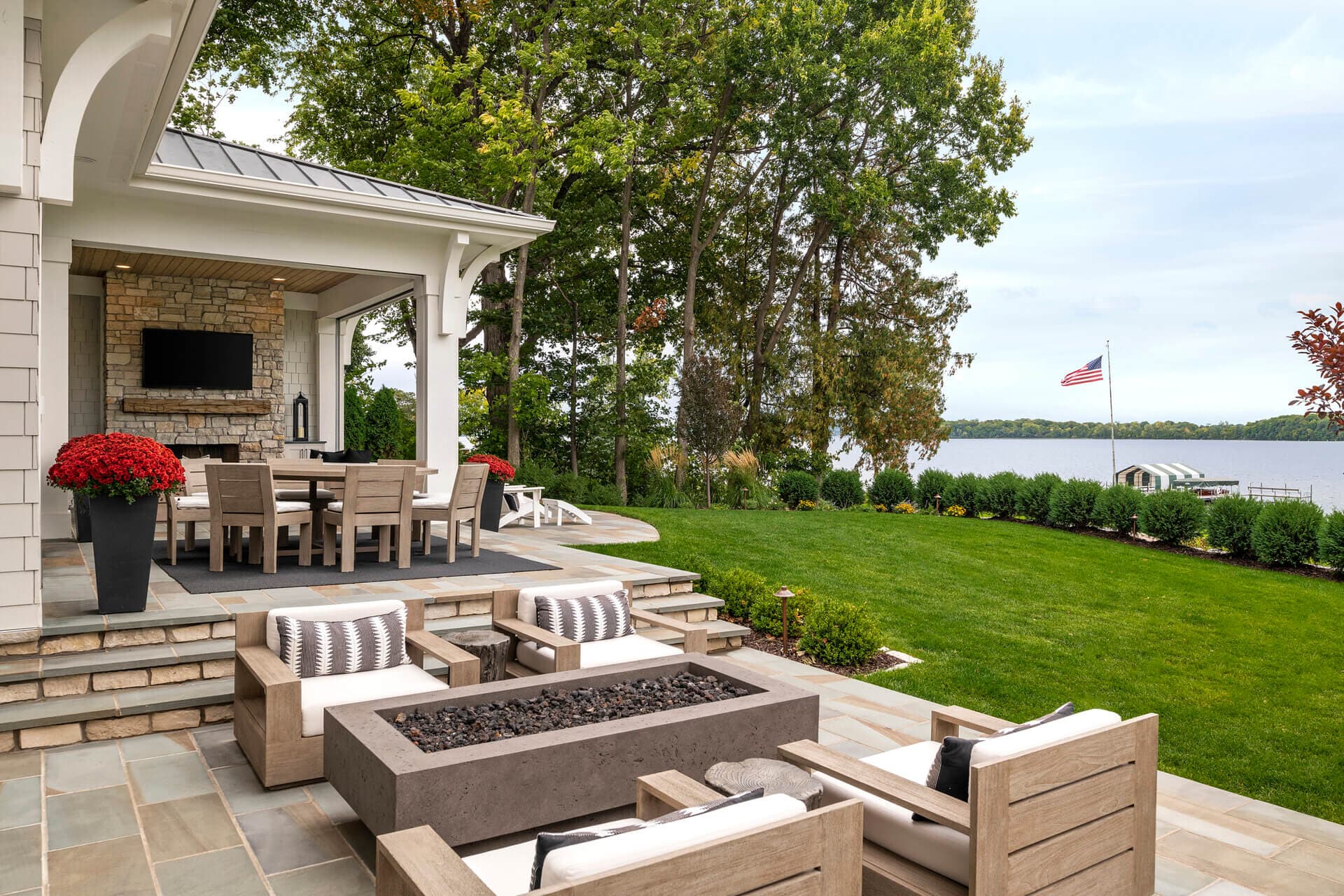 Hillside Retaining Wall - professional landscaping project in Excelsior, MN