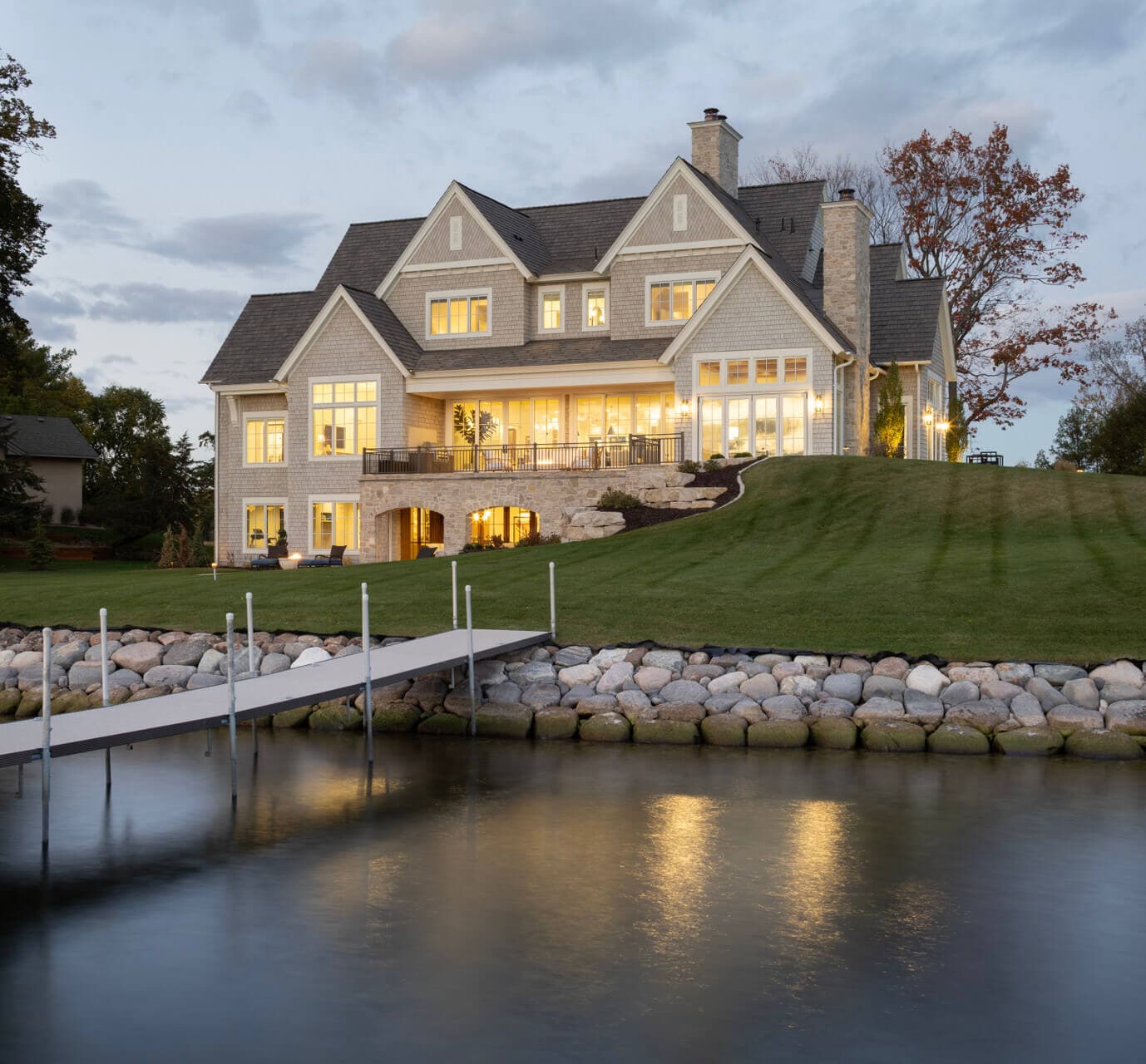 Professional landscaping design for lakefront property in Lake Minnetonka, MN